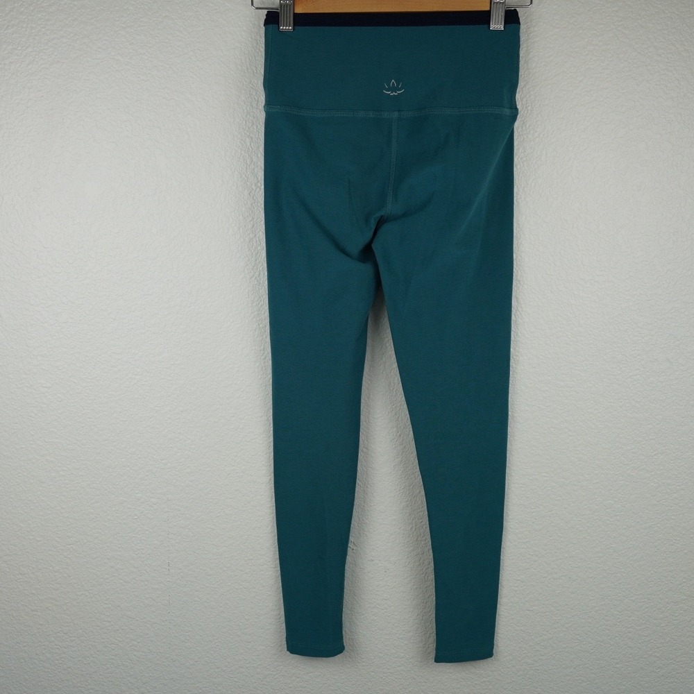Beyond Yoga x Barre3 Teal Crossover Waist Leggings Women's Size S